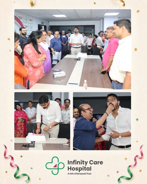 A few cherished moments from the birthday cake-cutting celebration of Dr. Abhishek Vikram Singh at Infinity Care Hospital. 🎂✨Surrounded by smiles, heartfelt wishes, and the warmth of the Infinity family, it was a celebration filled with joy and togetherness.#InfinityCareHospital #DrAbhishekVikramSingh #BirthdayCelebration #CakeCutting #TeamInfinity HospitalFamily CelebratingTogether