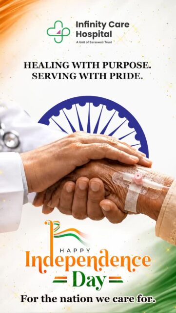 Healing with purpose, serving with pride, and caring for the nation we call home. 🇮🇳❤️This Independence Day, we celebrate the spirit of togetherness, compassion, and service that makes India stronger.Happy Independence Day! 🇮🇳#HappyIndependenceDay #IndependenceDay #TogetherForIndia #UnitedForIndia #HealingWithPurpose ServingWithPride