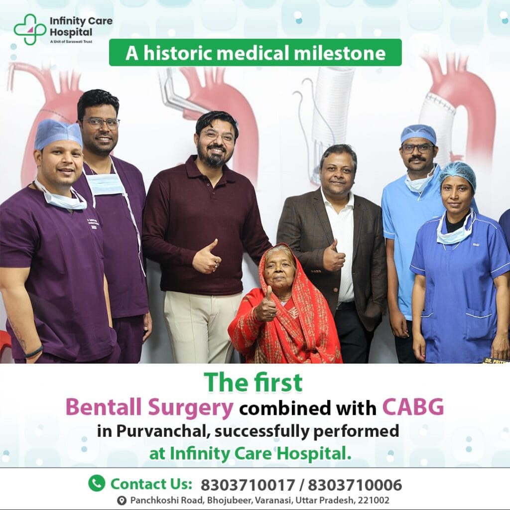 Bentall Surgery combined with CABG -A Historic Medical Milestone at Infinity Care Hospital, Varanasi