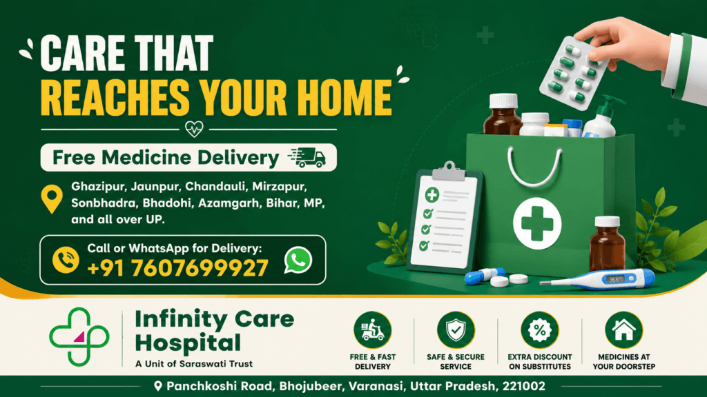 Free Medicine Home Delivery in Varanasi : Get Your Medicines Delivered to Your Doorstep